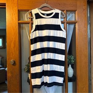 Old Navy Black and White Striped Mini Dress